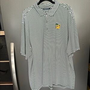 Striped Polo Shirt with Embroidered Logo